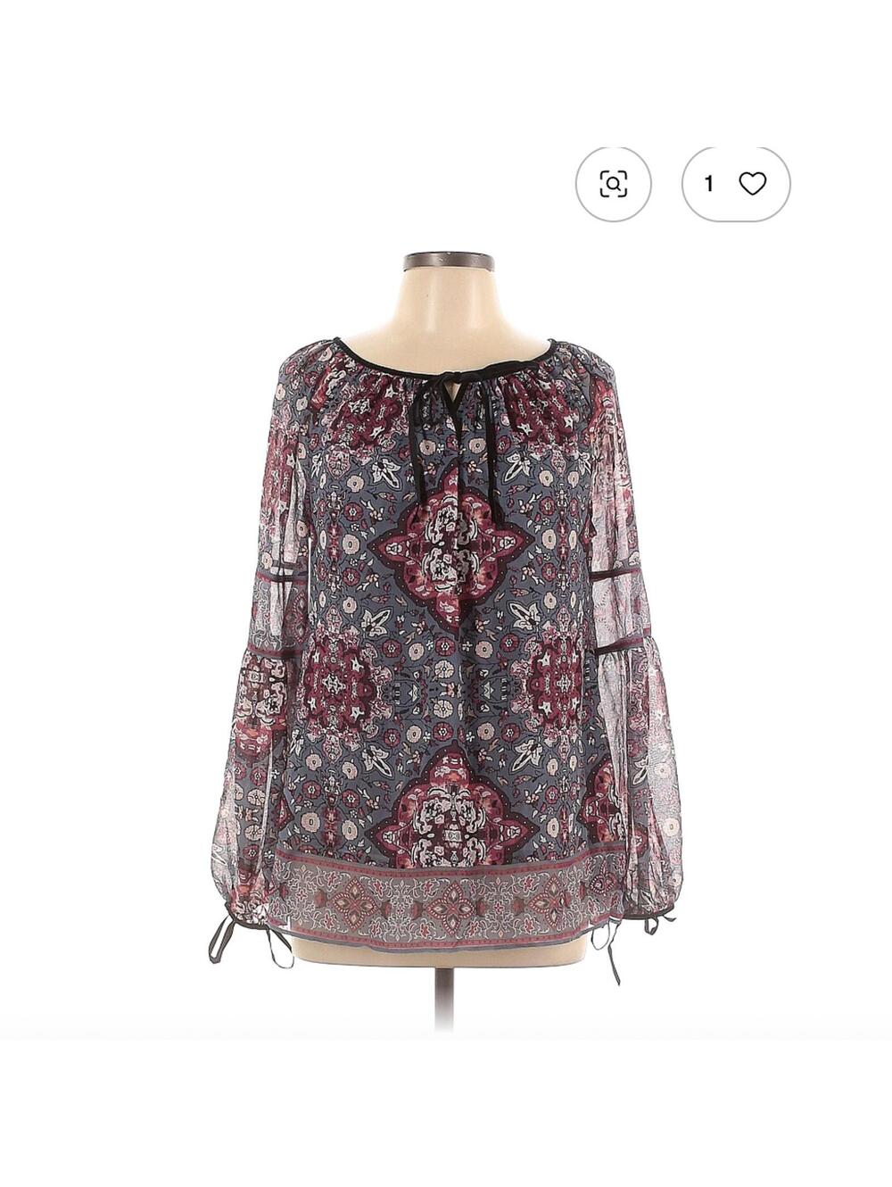 White House Black Market Size 12 Long Sleeve Blouse